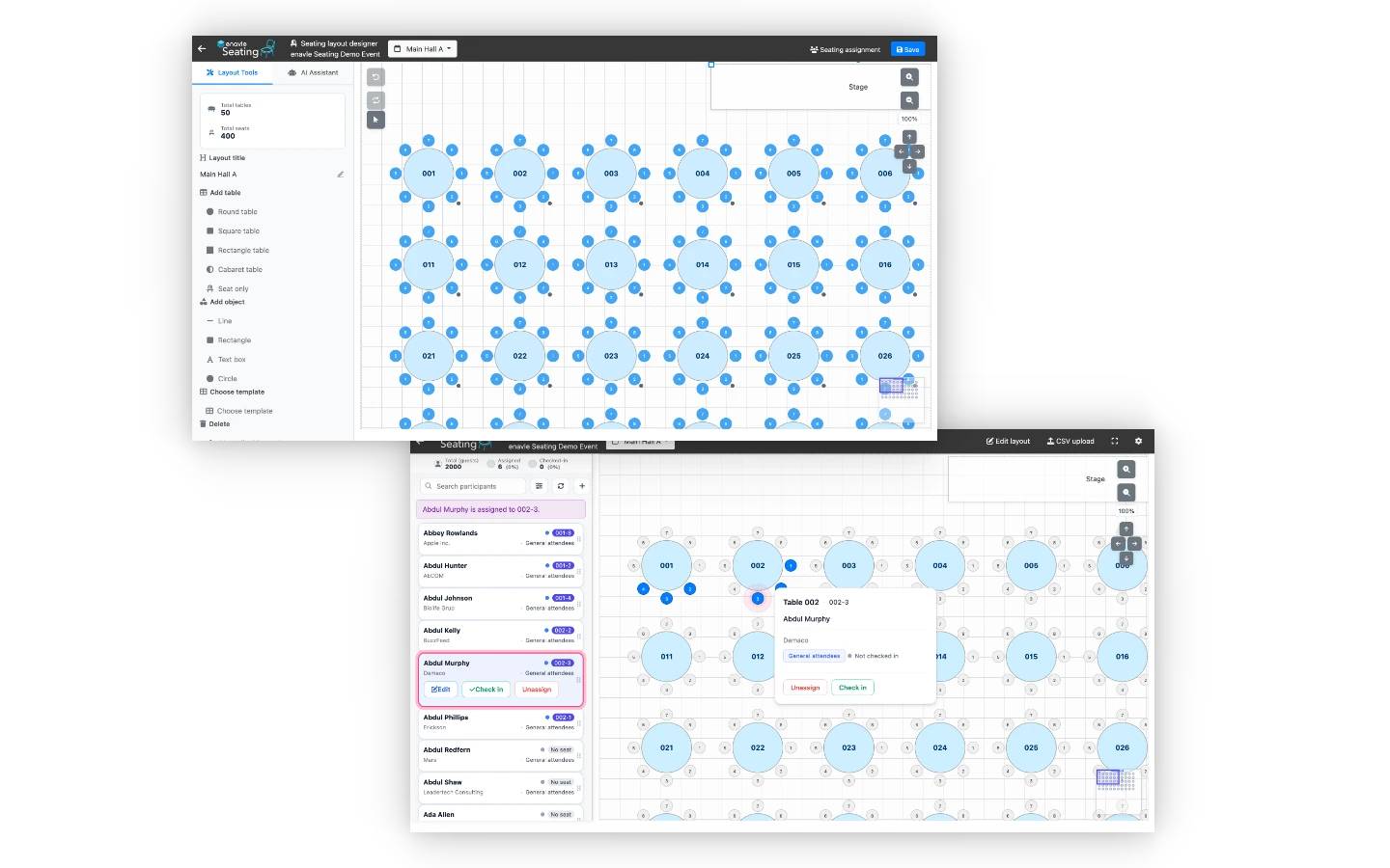 enavle Seating product screenshot