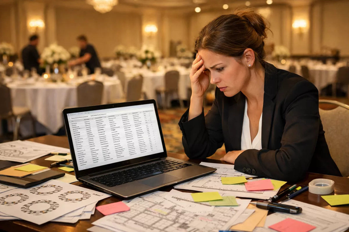 Event planner struggling with spreadsheet-based seating management