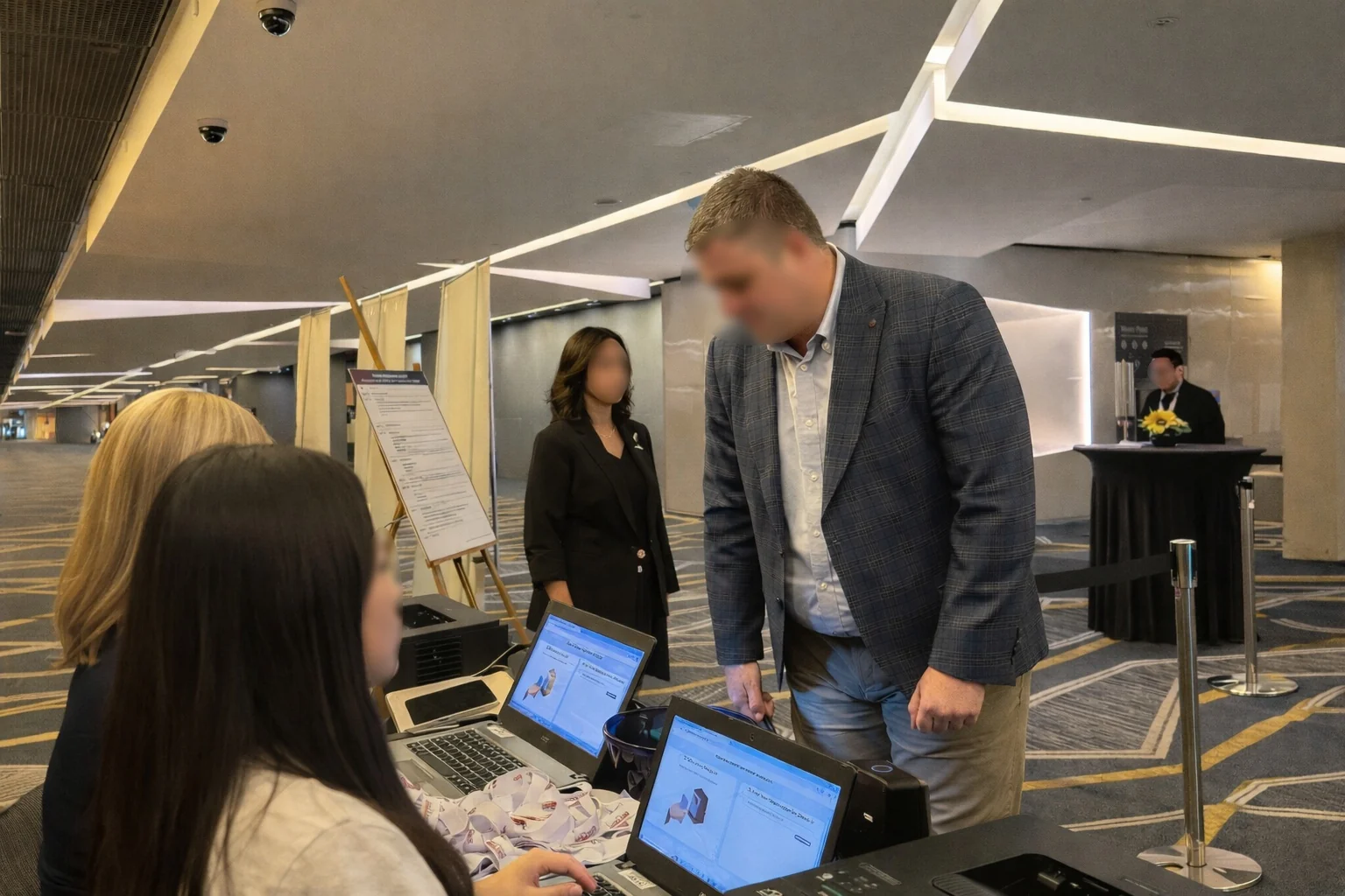 Staffed Check-in Counter